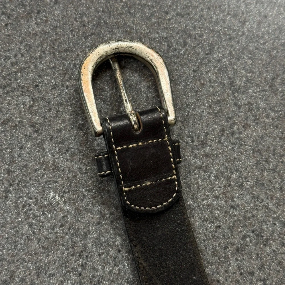 Gap Beaded Belt Womens 28 Brown Good Southwestern Leather Geometric Diamond
